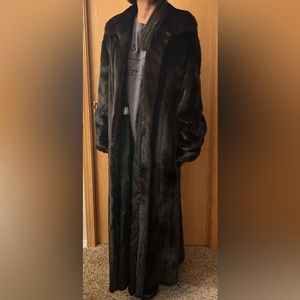 Beautiful full length Saga Furs mink coat.